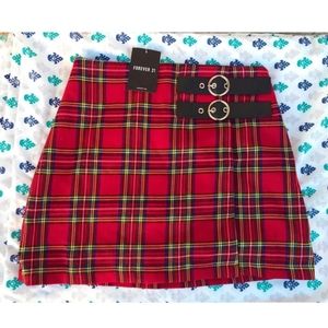 Forever 21 plaid skirt size x small